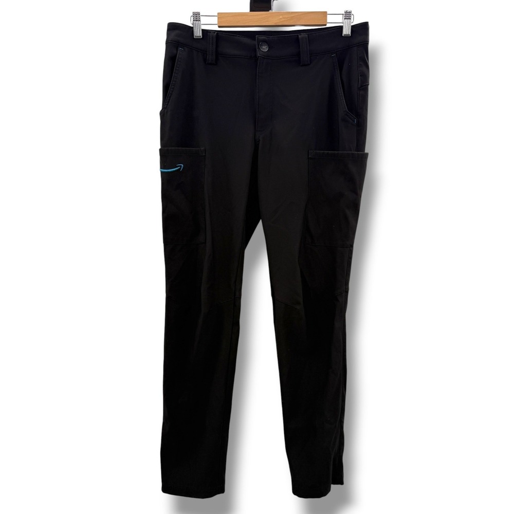 Amazon Cargo Pants Men's Small Black Utility Workwear Stretch Casual Fit